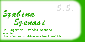 szabina szenasi business card