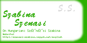 szabina szenasi business card